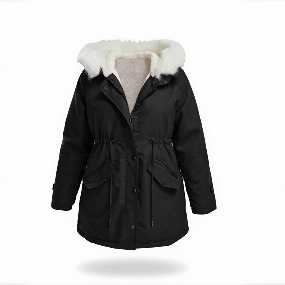 

UNIKTEE Women's Retro Vintage Long Sleeve Hooded down Coat Autumn Winter Casual Regular Fit Plain Cotton Jacket