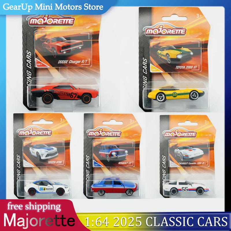 

Модель Majorette 2025, 1:64, литая под давлением модель автомобиля, коллекция Toyota Dodge Chevy Porsche Bugatti, классическая модель автомобиля JDM, Рождественский подарок, игрушка
