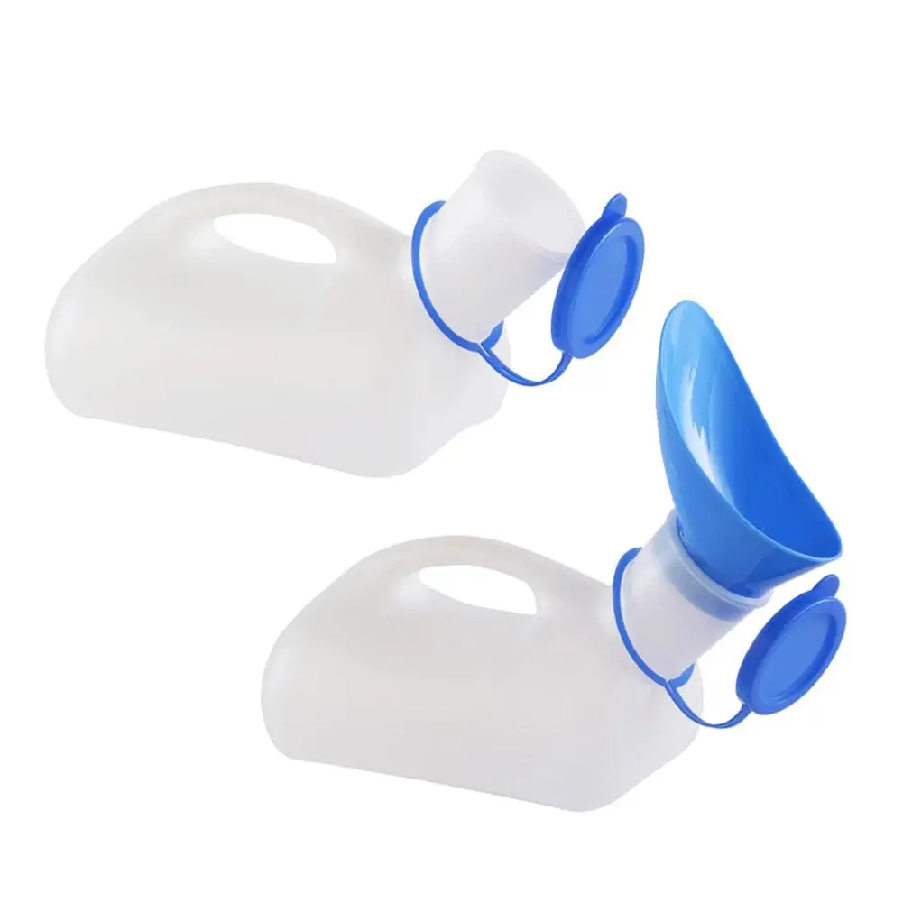 1000 مللي مبولة يمكن استخدامها من قبل الرجال والنساء للتخييم في الهواء الطلق البلاستيك مبولة المحمولة المرحاض سميكة أدوات قابلة لإعادة الاستخدام U0B9