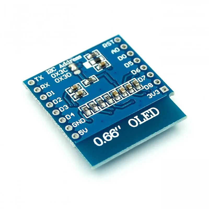 0.66 Inch OLED LED LCD Display Shield Compatible for WEMOS D1 MINI ESP32 64X48 0.66 Inch Display 0.66
