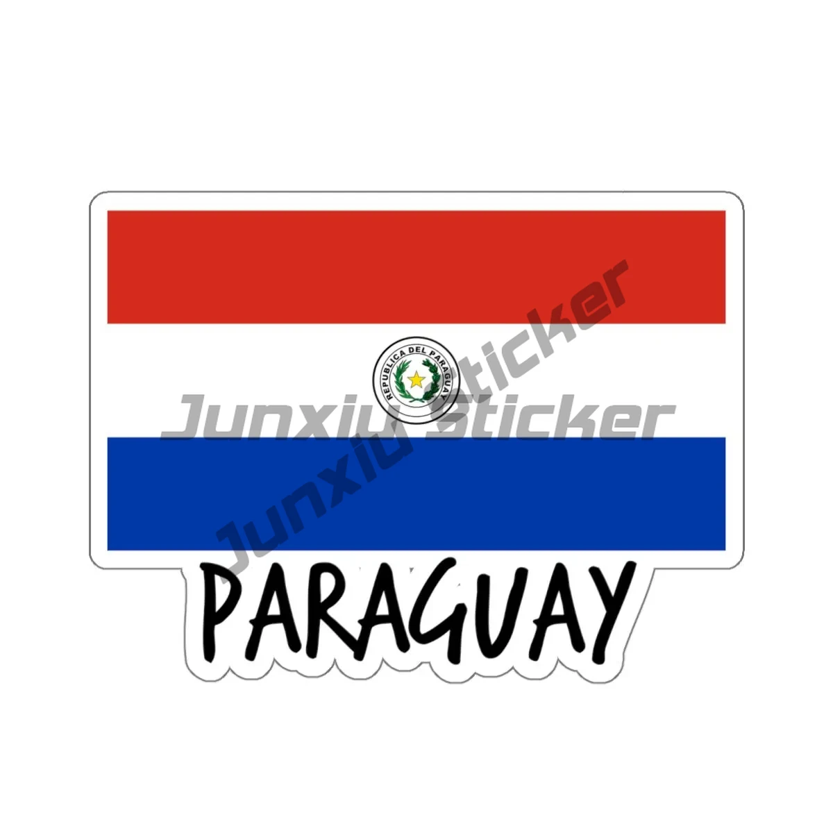 

Paraguay Coat of Arms Emblem Stickers Made in Paraguay Round Seal Map Outline Pirate Skull Country Code PY Waterproof Decal