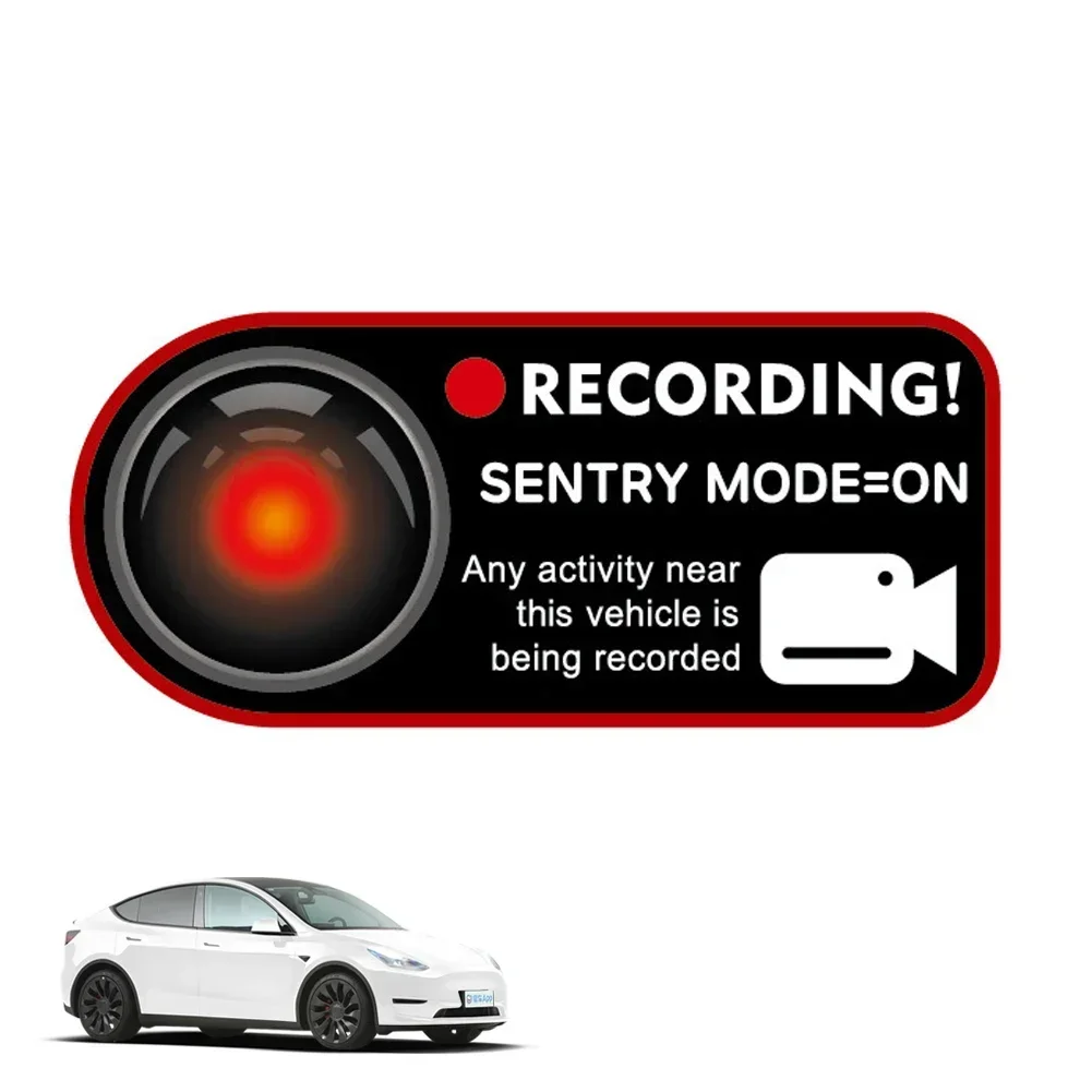 Car Door Invader Sentinel Mode Warning Stickers Electrostatic Stickers Electric Auto Accessorie For Tesla Model 3 Y S X