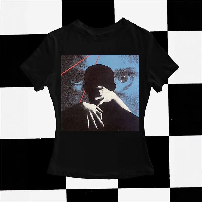 

2025 summer European and American style art fun pattern Harajuku print creative slim fit casual punk Y2K Gothic top T-shirt