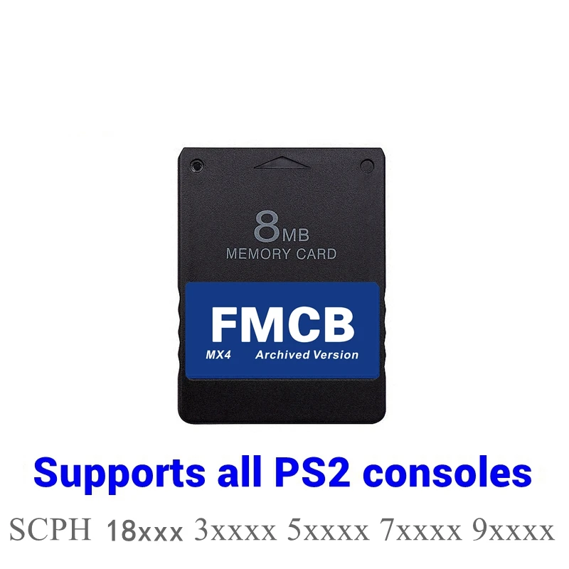 New version FMCB CARD FOR MX4 Mcboot Memory Card Archived Version FMCB Card Spports all PS2 Consoles Fat And Slim