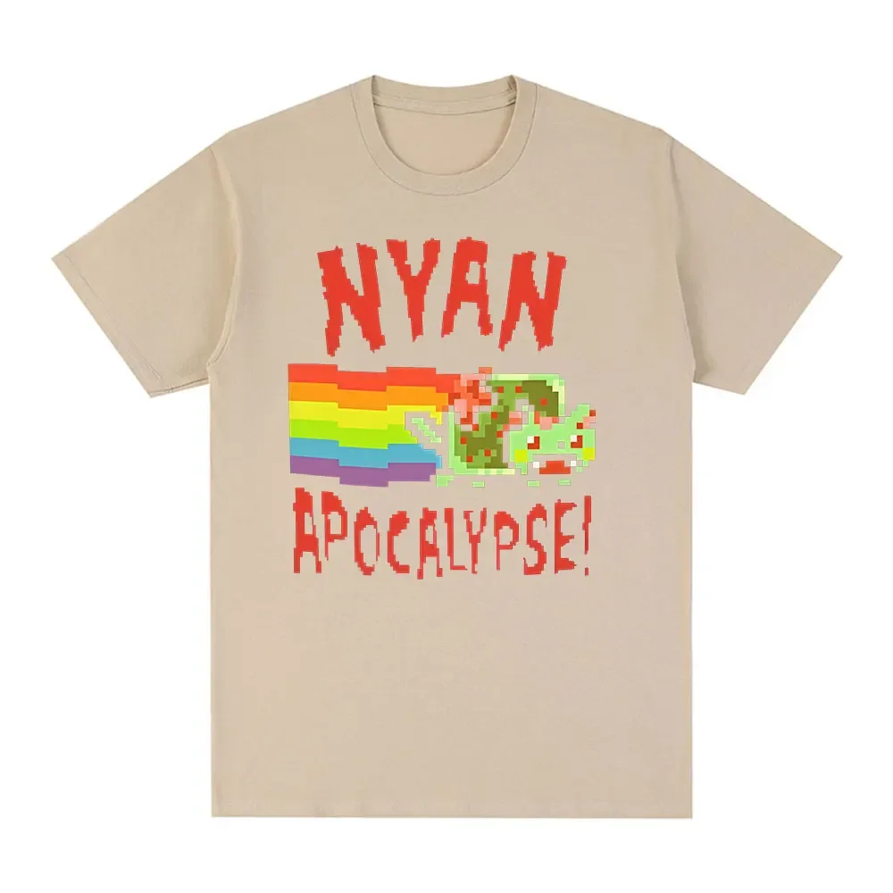 Nyan Rainbow Cat Lustiges Meme T-Shirt Herren Damen Kleidung Mode Lässige T-Shirts Kawaii Harajuku Kurzarm T-Shirts Streetwear – Detail 4