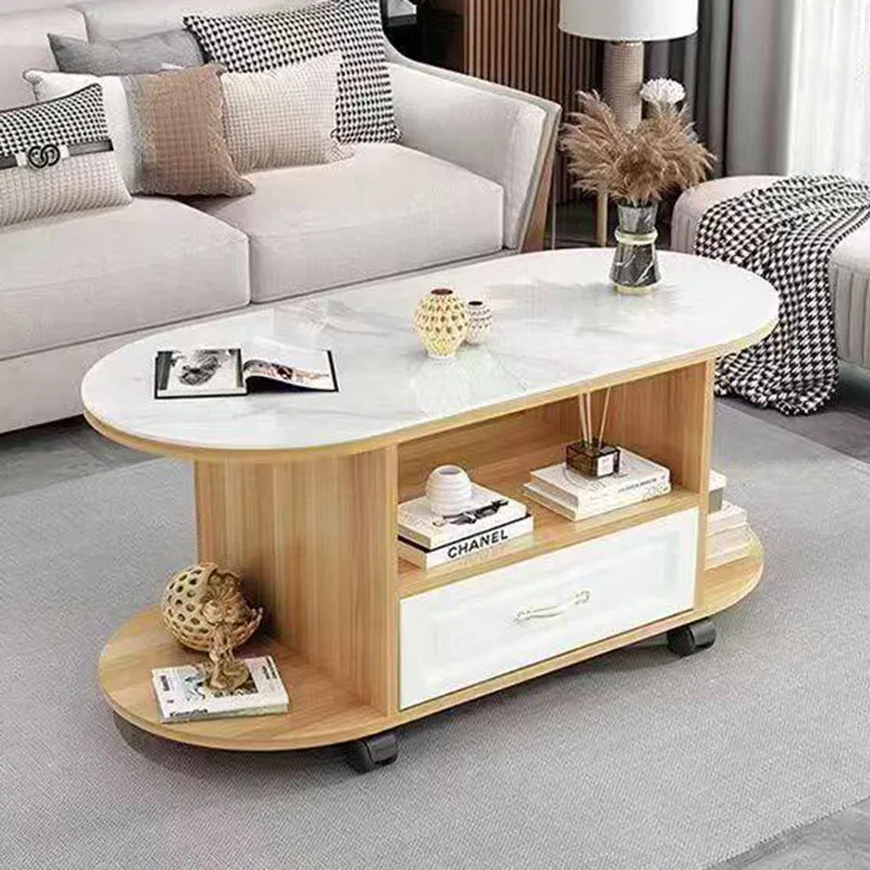 High Moving Coffee Table Luxury Modern Living Room Storage Designer Organizer Side Table Writing Couchtisch Trendy Furniture