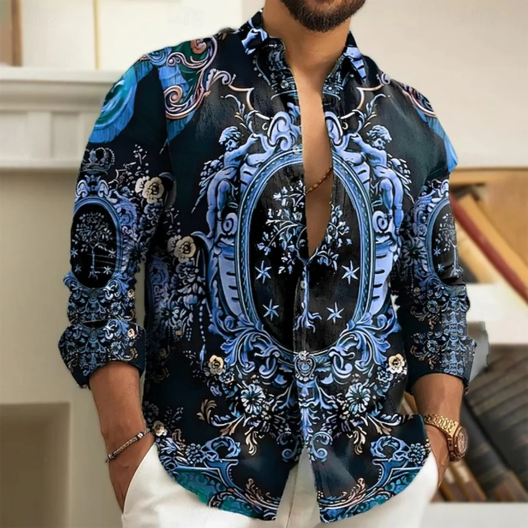 

2025 New Men's Fashion Shirt - Buttoned Shirt - Long Sleeve - Designer Design - Birthday Shirt - Outdoor Spring/Summer - Luxurio