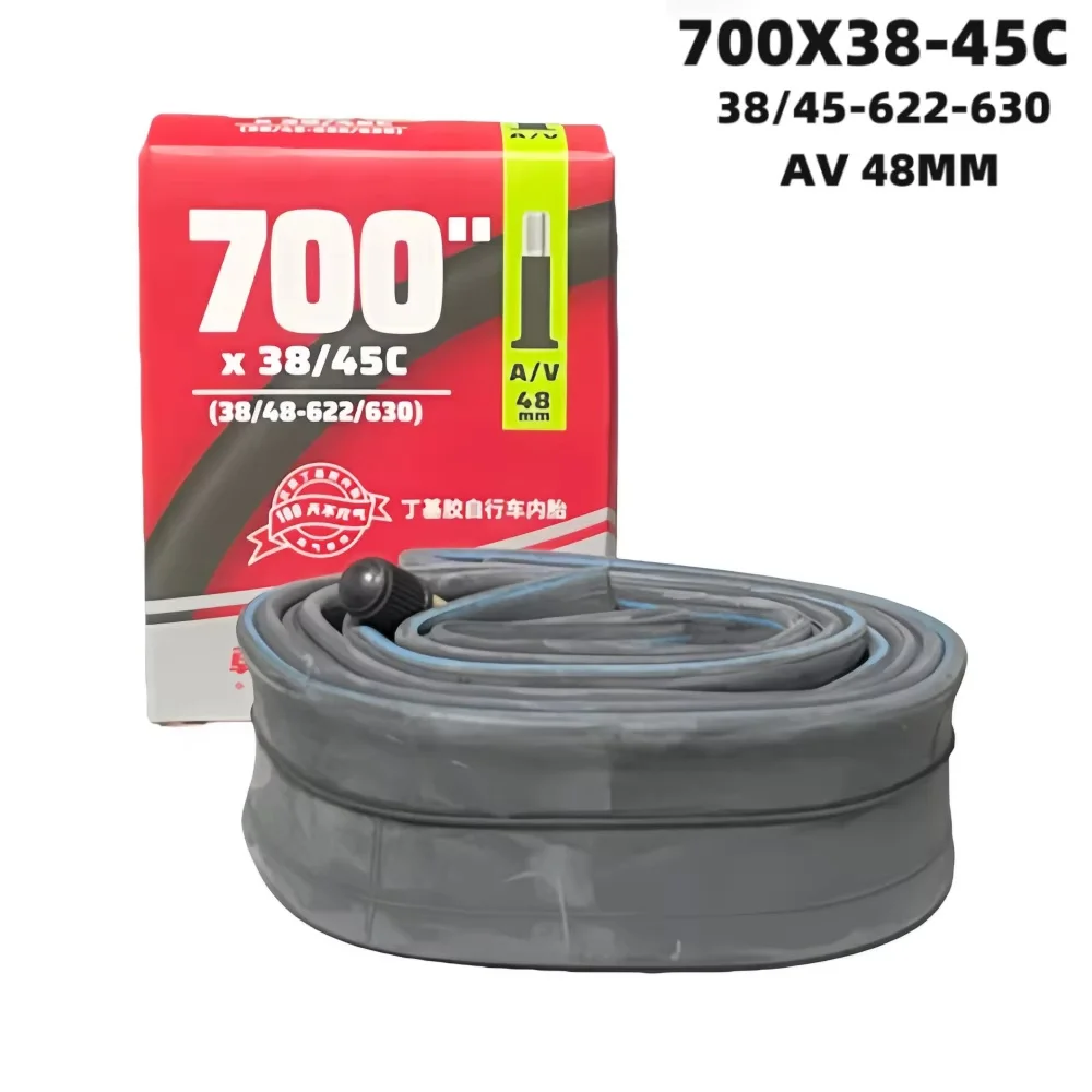 CHAOYANG GRAVEL Road Bike Rubber Inner Tube 700X38-45C (38/45-622/630) Tube AV FV Valve Length 48MM view 5