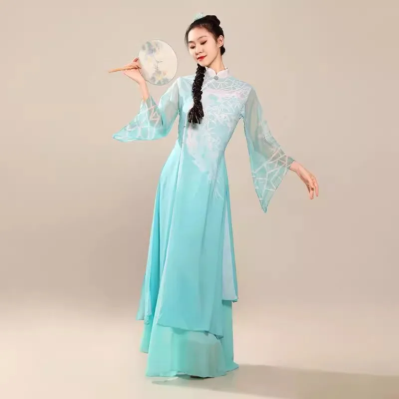 Nowy strój do tańca klasycznego, kostium do tańca w stylu chińskim, elegancki i zwiewny, eteryczny strój sceniczny