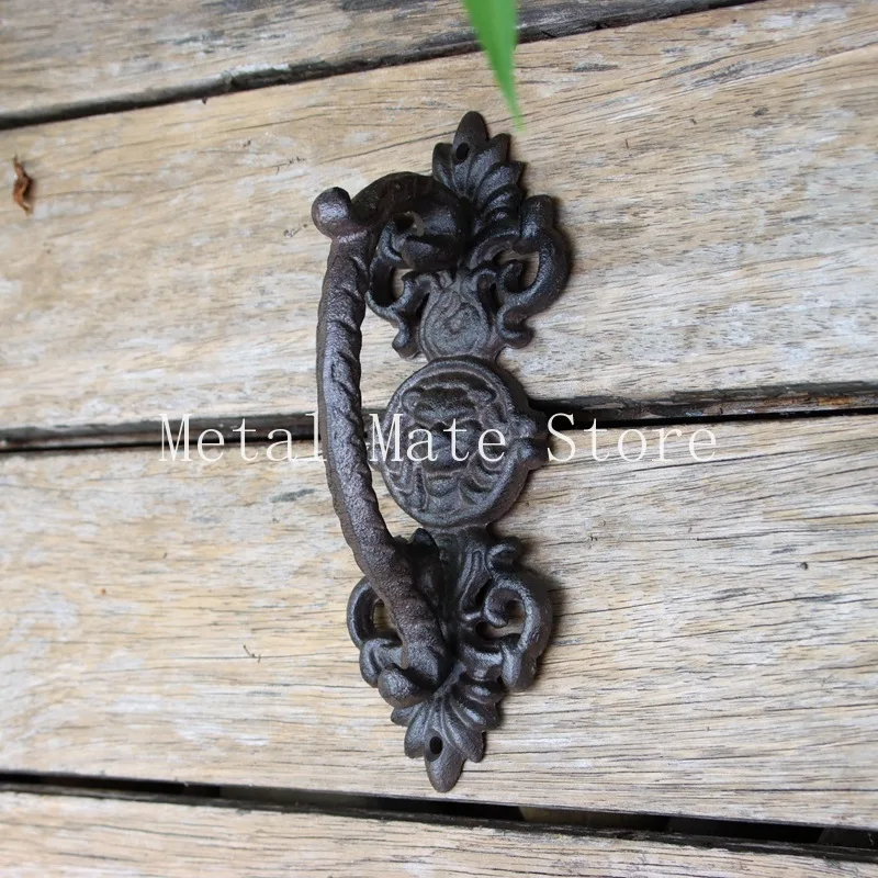 Nordic retro cast iron craftsmanship door handle villa garden outdoor courtyard door handle cast iron barn handle