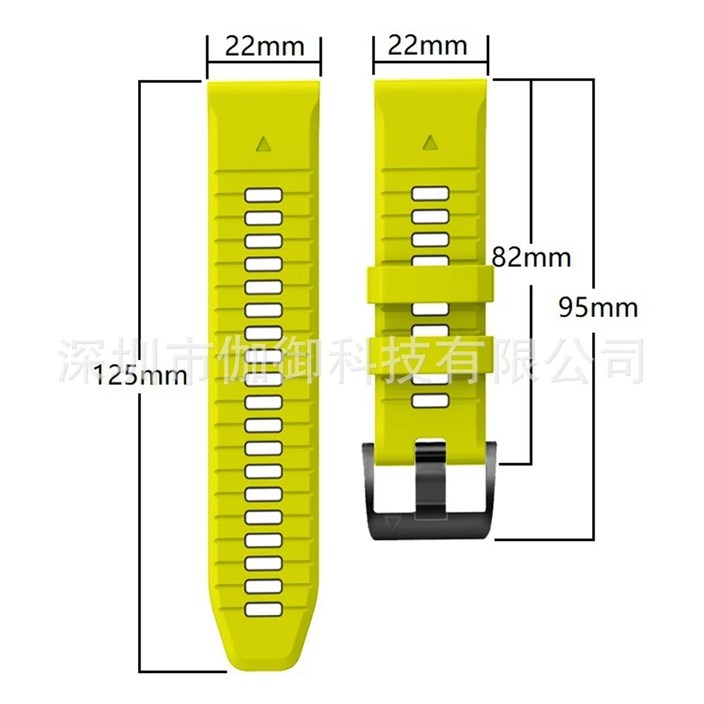 QuickFit 22mm new Silicone Strap For Garmin Forerunner 970 965 955 Solar 945 935 745 Descent G2 Fenix E Watch Band Bracelet