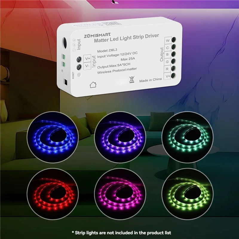 

B04B-4X Matter Wi-Fi светодиодная лента контроллер CW контроллер светодиодная лента Bixb/Siri/для Google Home/для Alexa управление поддержкой