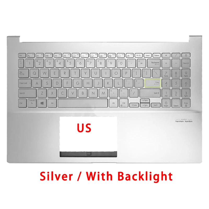 Imagem -03 - Acessórios para Notebook com Retroiluminação e Teclado para Asus Vivobook Novo X521 V5100e X521fl S5600f S533f 2023