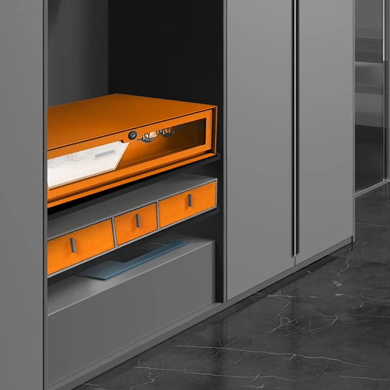 Wardrobe rocker fingerprint password drawer safe safe drawer drawer leather wardrobe pull-out basket cloakroom five
