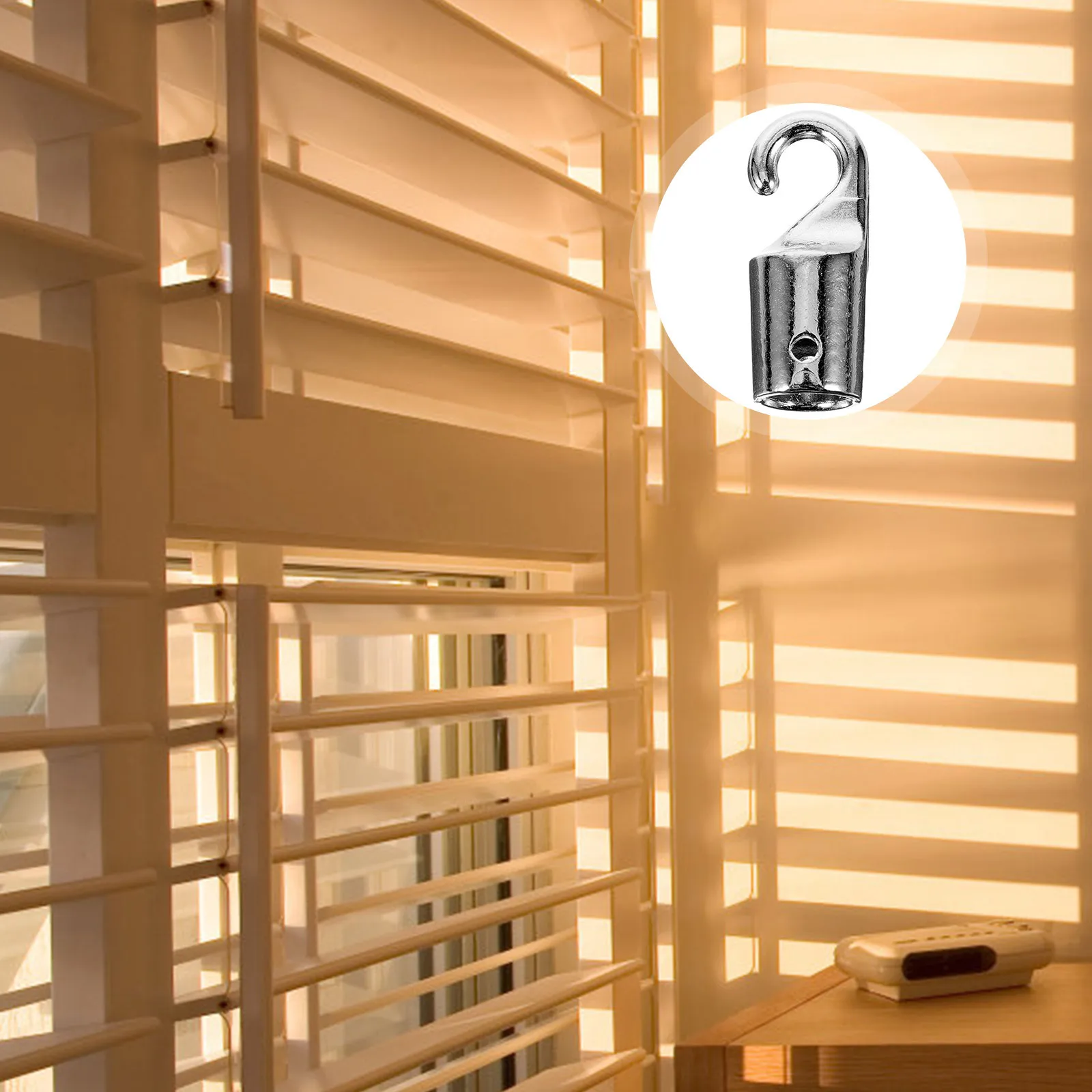 

4Pcs Blind Hooks Replacement Premium Metal Wand Hook for Blinds Corrosion Resistant Blind Wand Connector Parts