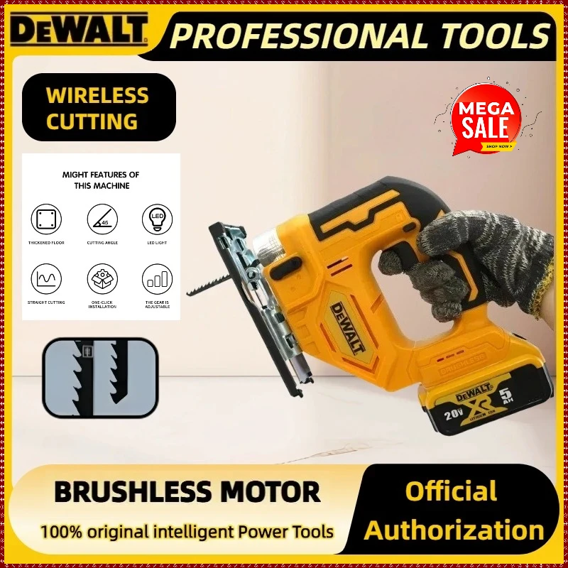 

Dewalt 2700RPM Cordless Electric Jig Saw Portable Multifunction Adjustable Woodworking Brushless Curve Saw Power Tool ﻿