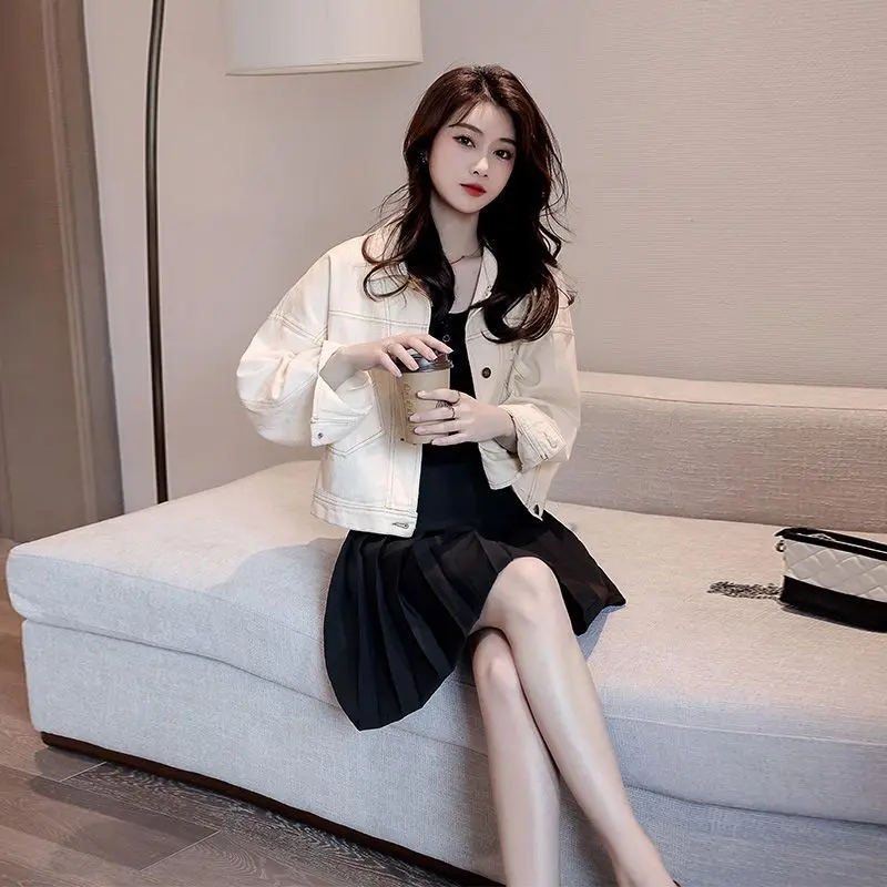 أزياء المرأة القصيرة ربيع الخريف الكورية نمط جديد شخصية عمال صغيرتي فضفاض الأعلى #6