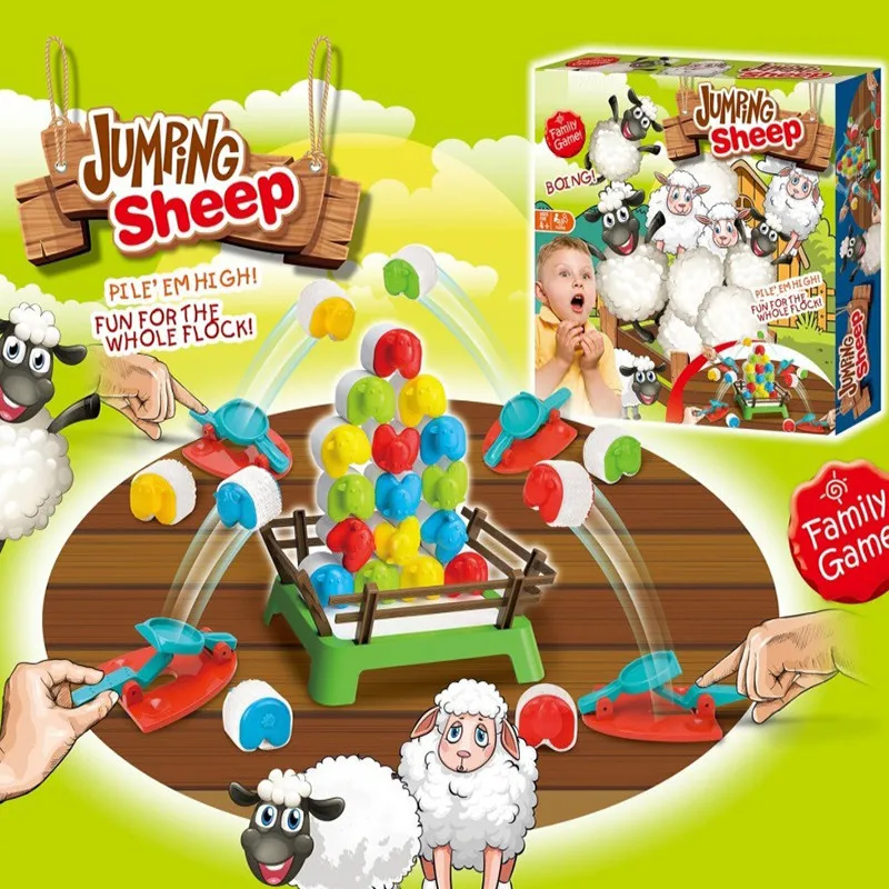 Unique Board games Children Toys Crazy Jumping Sheep Parent-Child Interactve Family Homes Party Table Games Balance Toy for kids