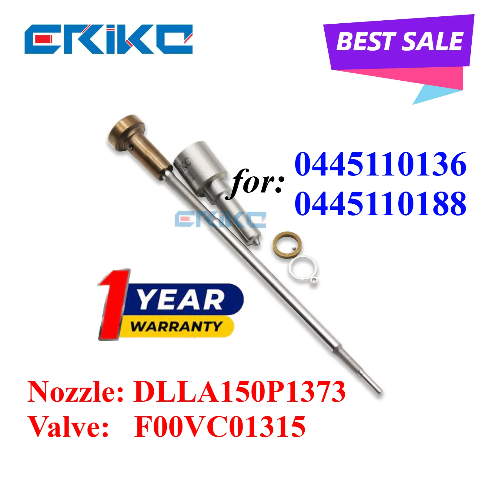 0445110188 0986435090 Injector Repair Kit Nozzle DLLA150P1373 Valve F00VC01315 for Ford,Mazda,PSA,Volvo Spare Parts