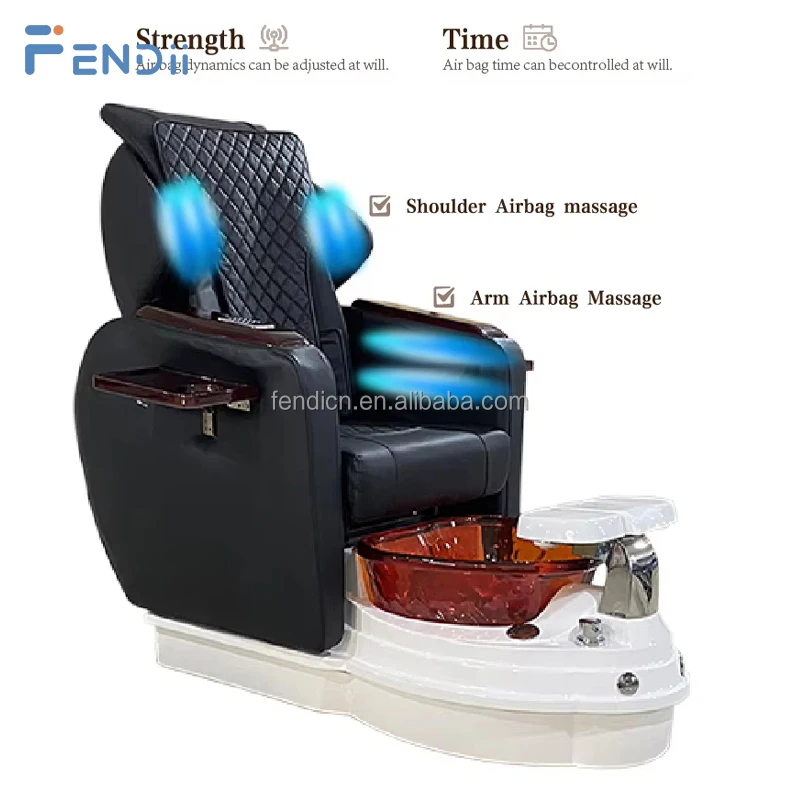 Luxury Pipeless Foot Care Chair Manicure Spa Pedicure Chair With Massage