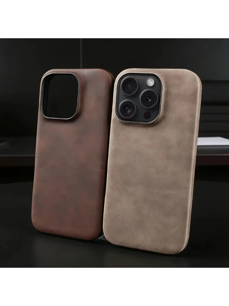 Wysokiej jakości skórzane etui do iPhone 16, 17, 18 Pro Max, 16e, 17e, 13 Mini, 14, 15 Pro Max, Air – tylna obudowa na telefon, 17Pro, 18Pro Max, Coque. — zdjęcie produktu 7