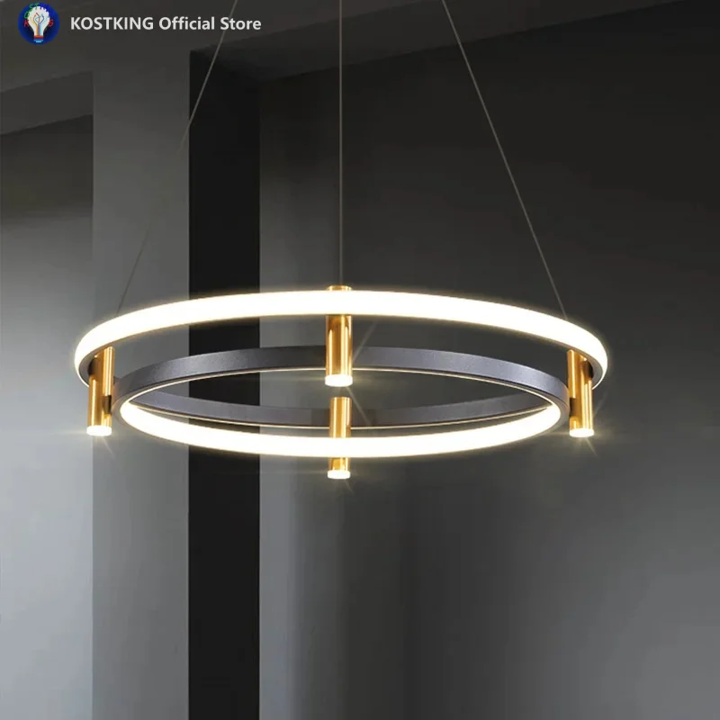 

Nordic circular LED pendant lights restaurant living room dining table kitchen hanging lamps home decoration lighting fixtures