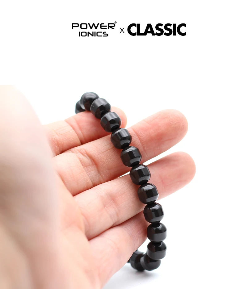 Power Ionics Men Women Natural Anions Beads Stretch  Bracelet Wristband Family Lover Gifts