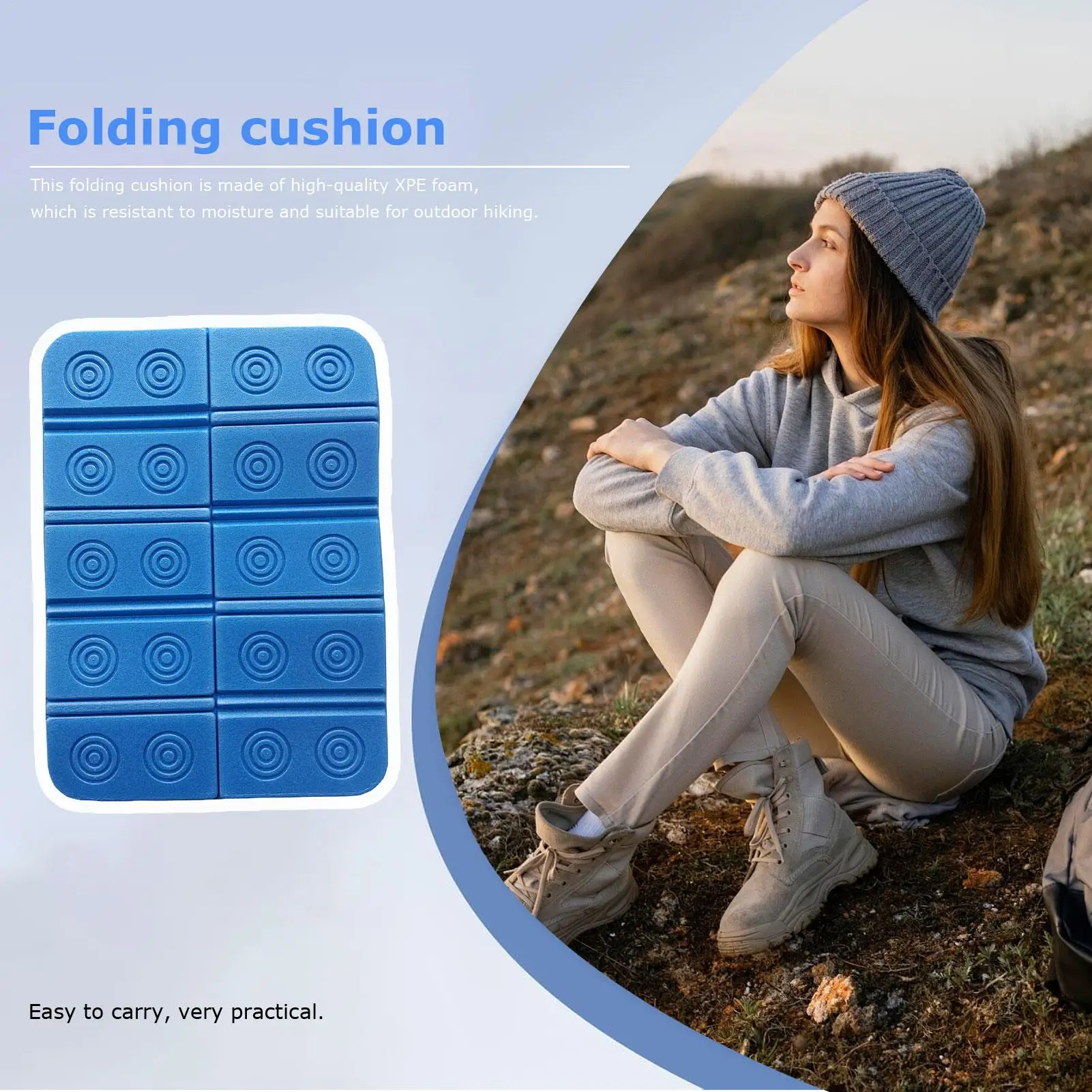 Portable Foldable Seat Mat Foldable Seat Mat Foam Folding seat cushion shower mat sauna mat waterproof outdoor floor mat ﻿