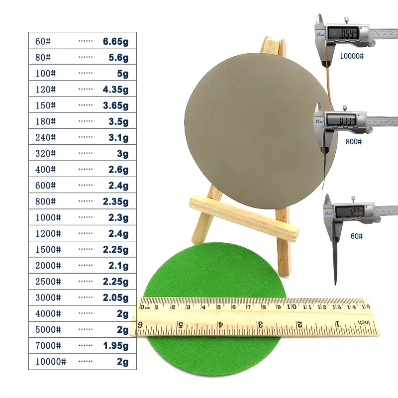 Discos de papel de lija de 10 ~ 50 Uds., gancho y bucle de papel de lija impermeable de 3 ~ 7 pulgadas, grano 60 ~ 10000 para amoladora de taladro, herramientas rotativas de lijado