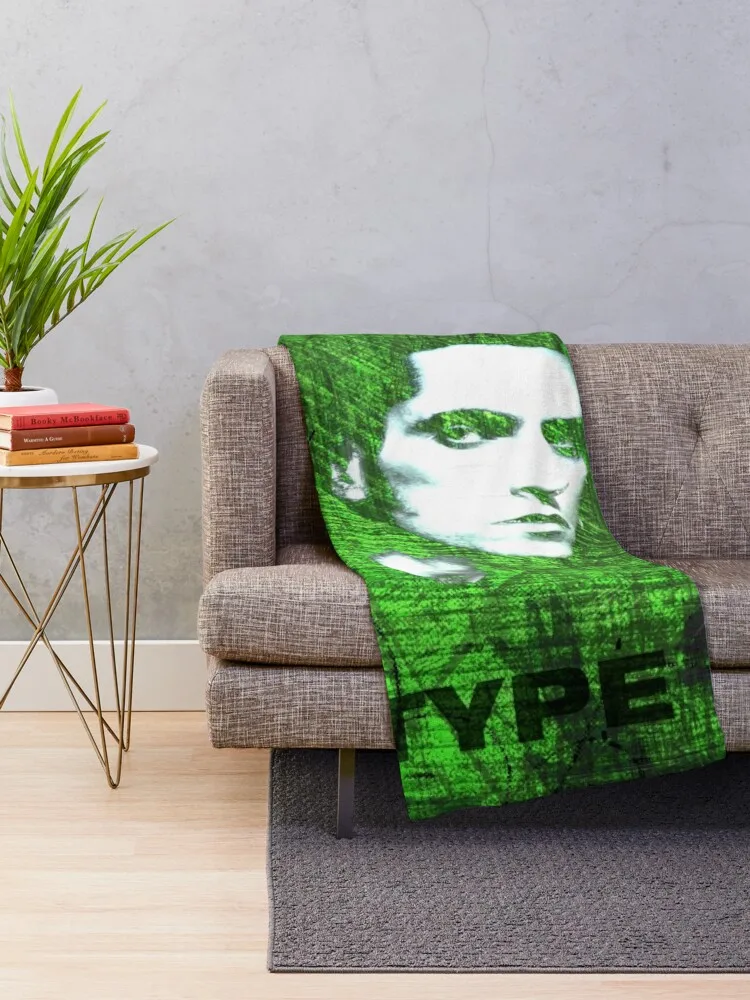 Type O Negative - Peter Steele - (Creepy Green) Light Version. Throw Blanket Custom Cute warm winter Blankets