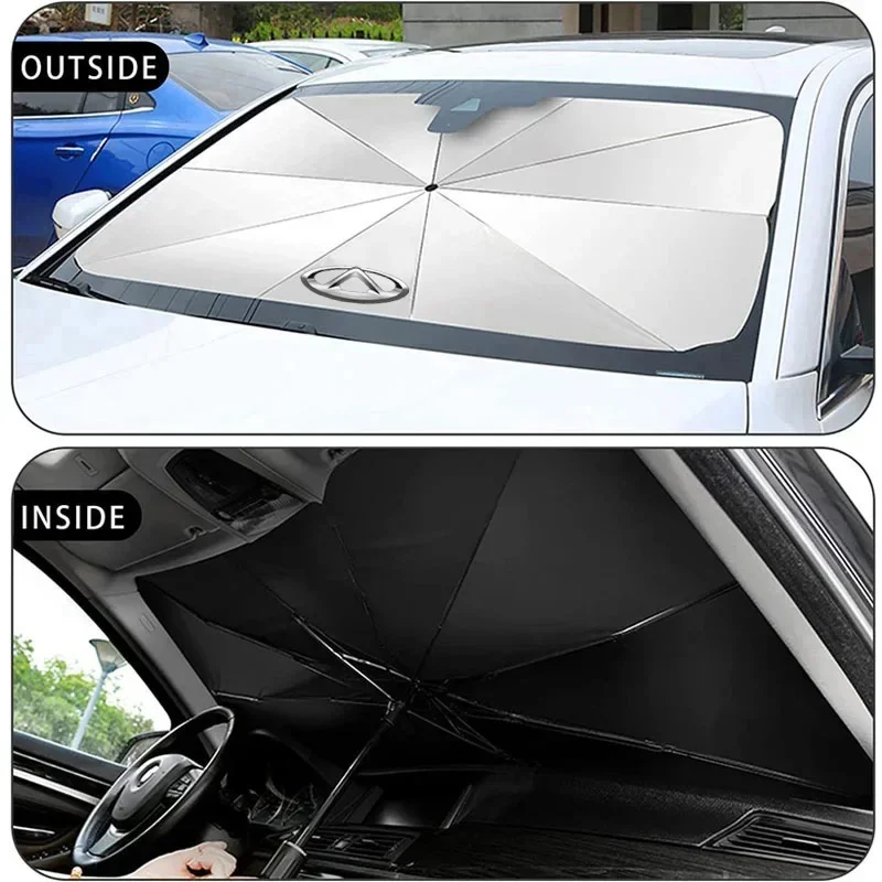 Car Sunshade Foldable Car Windshield Sun Shade Umbrella for Chery Tiggo 7 4 2 8 3 Pro 5x 5 T11 E3 IQ QQ Arrizo Fulwin Amulet