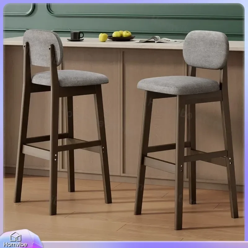 Stackable Bar Stools with Backrest Modern Simple Light Luxury High Chair for Front Desk Dining Home Internet Celebrity Style