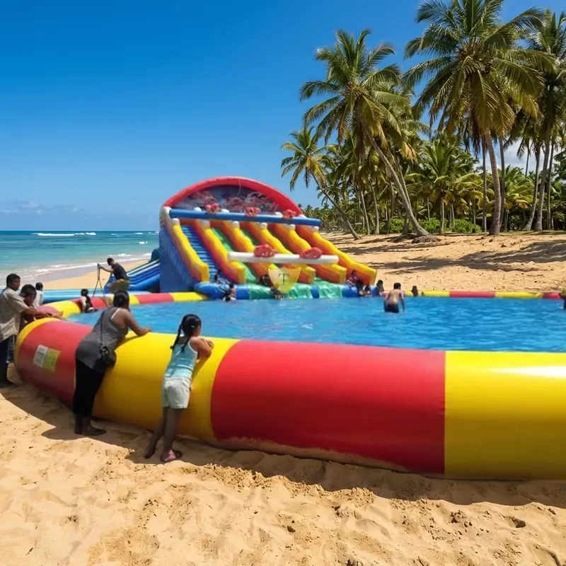 Mega Size Inflatable Aqua Park Sea Octopus Slide Land Water Playground Equipment Inflatable Sea Water Park