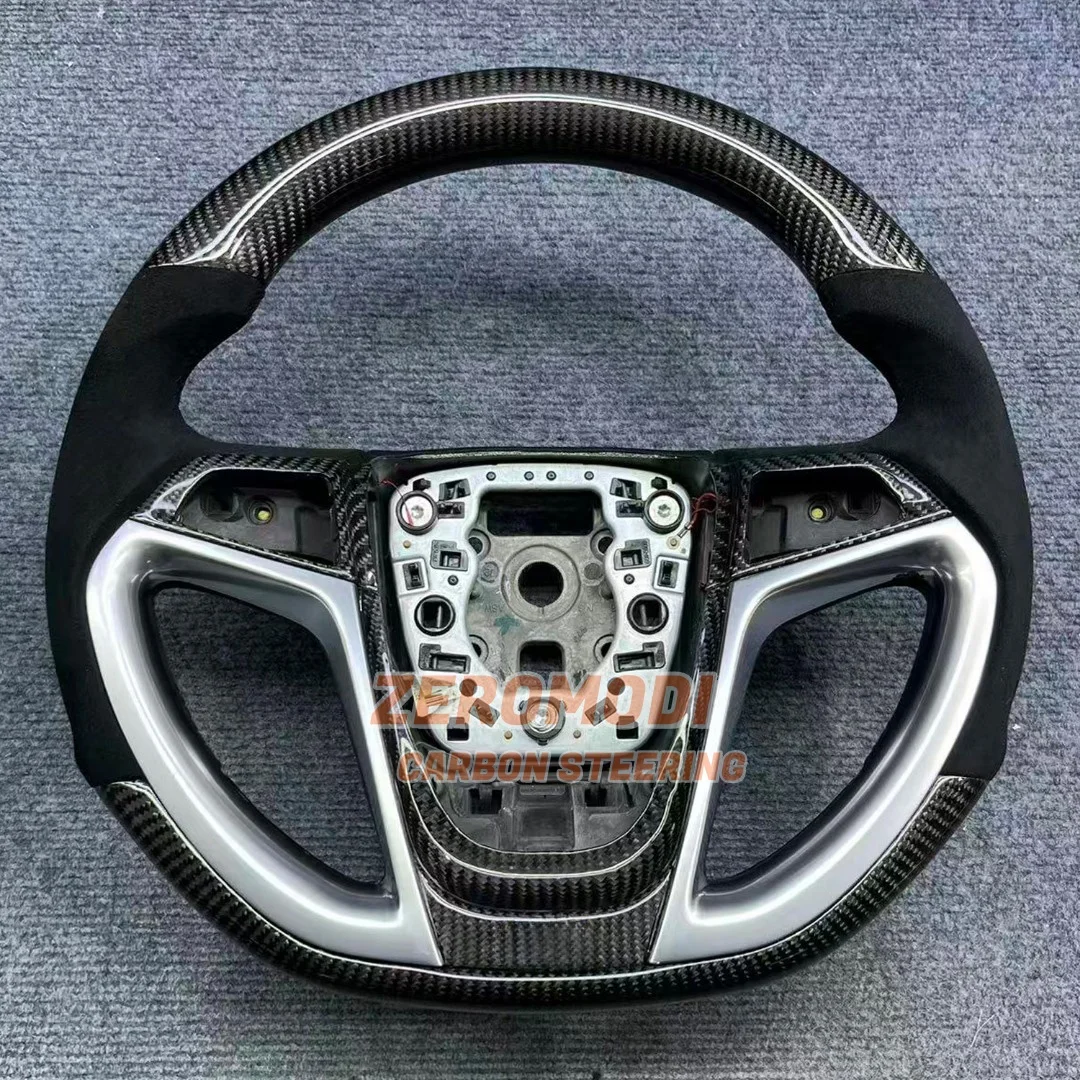 Real Carbon Fiber Steering Wheel with Leather Replacement for Opel Insignia Auto Interior Parts