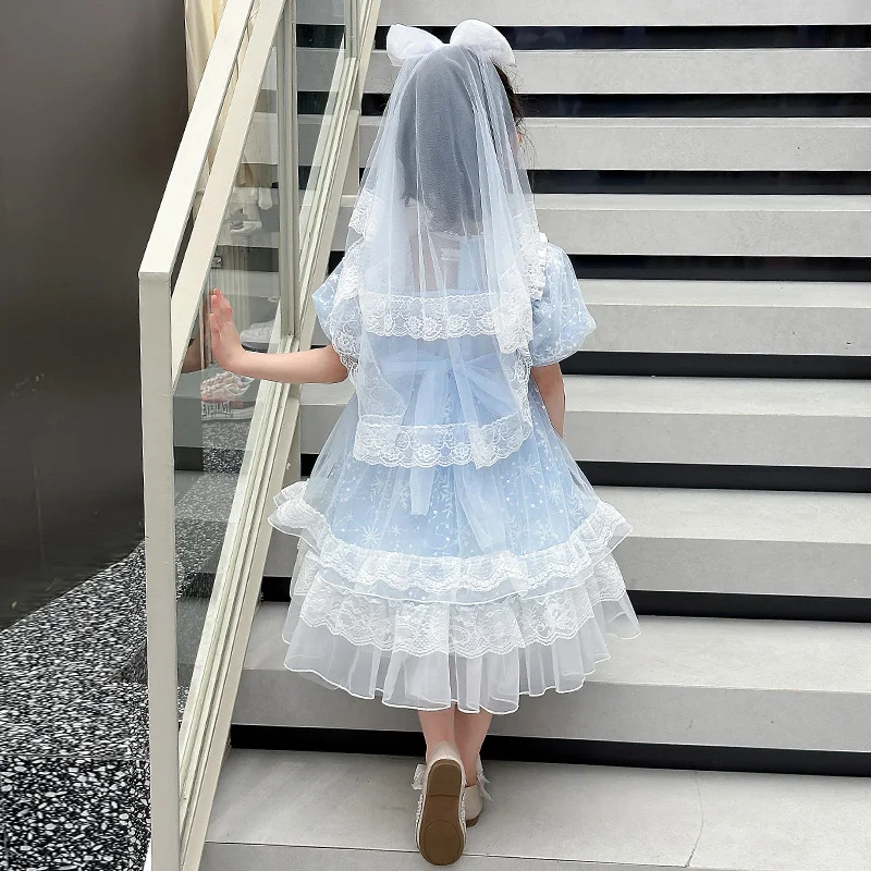 2024 New Summer Chinese University Girl Lolita Aisha Angel Wings Princess cartoon dress foreign girl party fashion princessdress