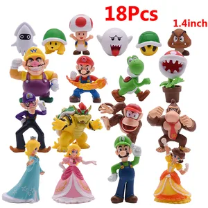 8-48 Buah / Set Figur Super Mario Bowser Putri Luigi Permainan Kartun Koleksi Semua Bintang Mainan Boneka Model Kawaii untuk Hadiah Anak-anak 10 game super mario penjualan terbaik - №