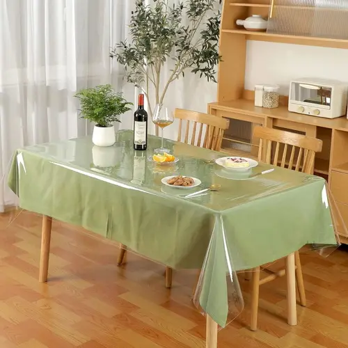 부드러운 유리 투명 PVC 식탁보, 방수 내유성, 주방 다이닝 직사각형 테이블 커버, 매트 클리어 