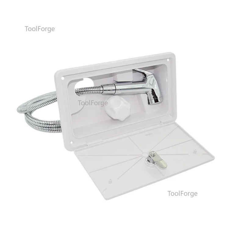 ملحقات التخييم RV دش خارجي خارجي مع قفل لقارب البحرية العربة متنقل قافلة RV طقم صناديق الدش #1