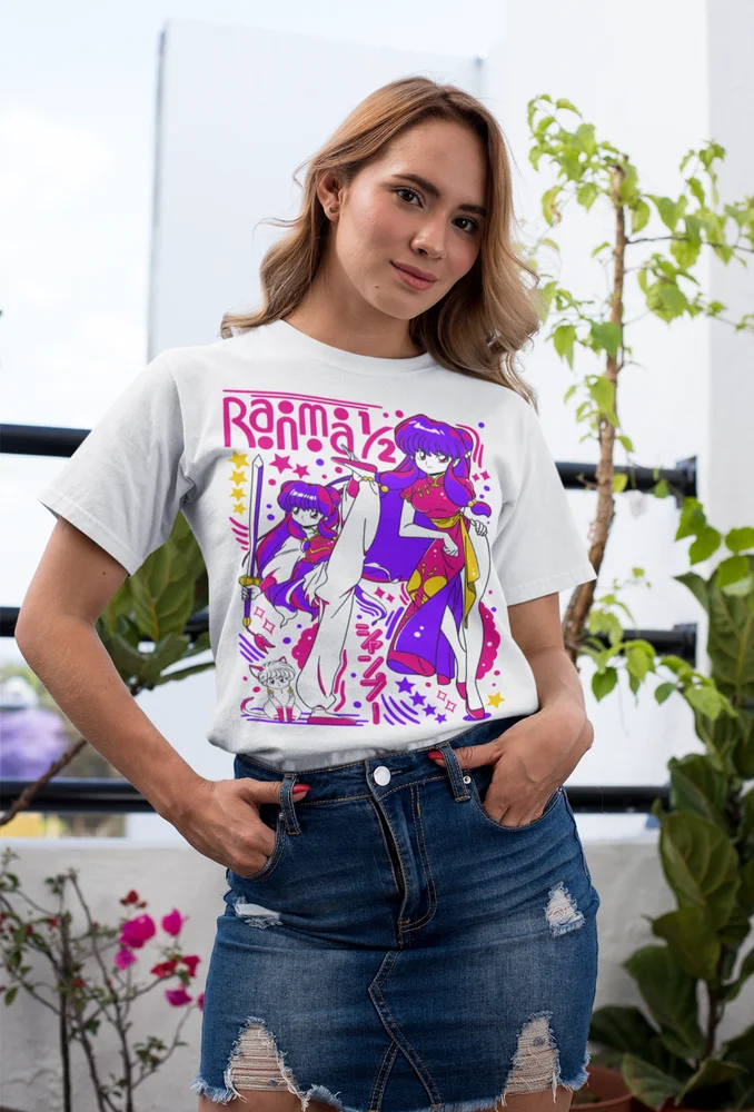 Rumiko takhashi t-Shirt, Kawai Waifu Manga Strip Anime Shirt, Ranma 1/2 Shampoo