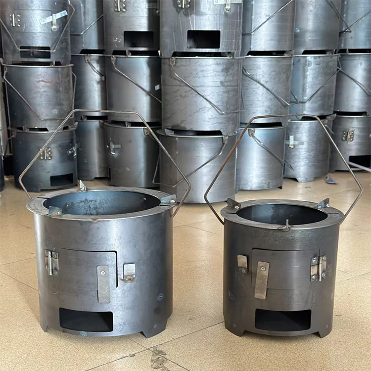 

Thiened Wood Burning Stove Outdoor Cam BBQ Heater Cooking Soup Rural Use Multi-Functional Charcoal Stove Fire Pit