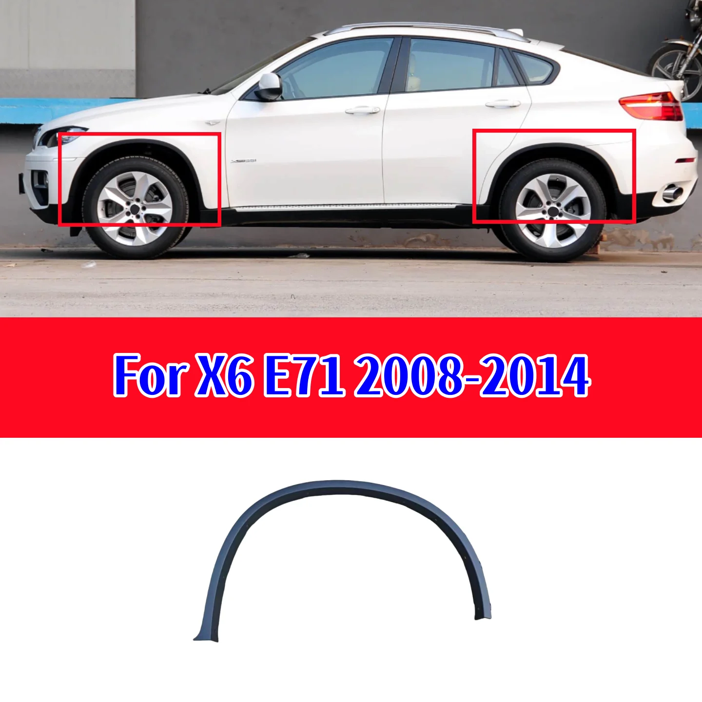 

Car Fender Flares Arch Wheel Eyebrow for BMW X6 E71 2008-2014 Protector Mudguard Wheel Protector Guard Car Accessories