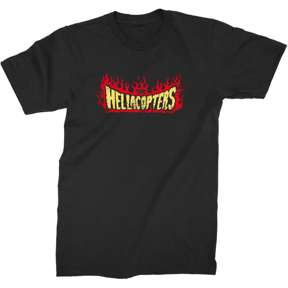 Men'S Hellacopters Flame T Shirt Medium Black