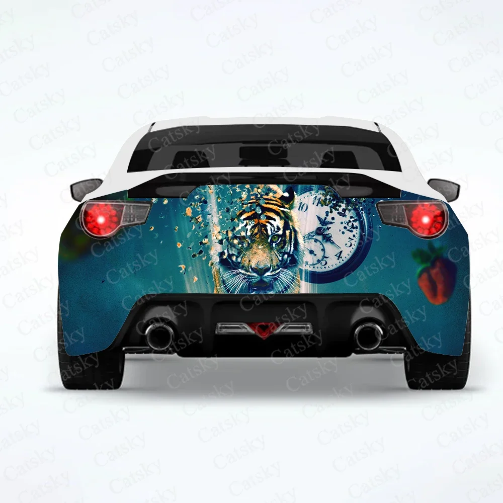 Fantasy Tiger Car Rear Wrap Car Stickers Auto Decal Creative Sticker Motorcar Body Appearance Modification Stickers Decoration