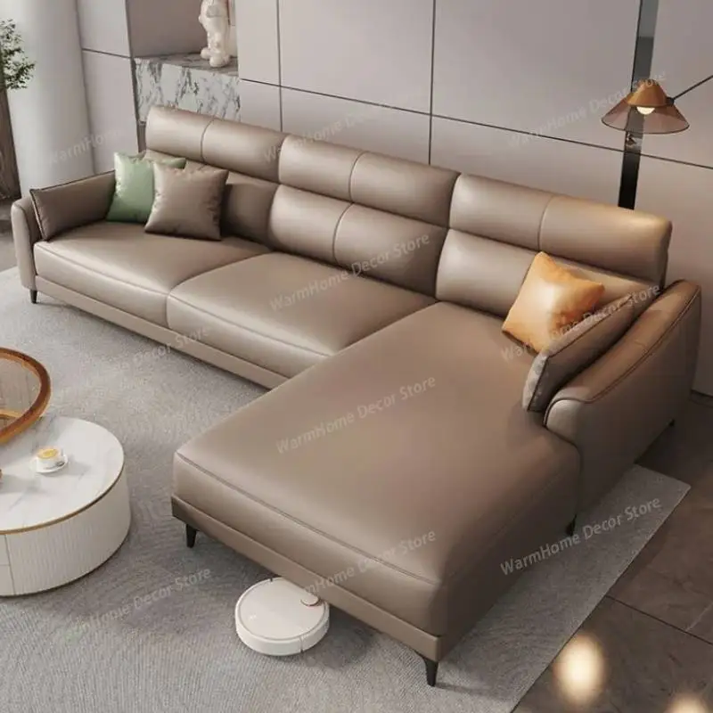

Relax Oversize Sofa Leather Brown Modern Luxury Sofa Sectional Loveseat Salas Fancy Muebles Elegantes Modernos Home Furniture