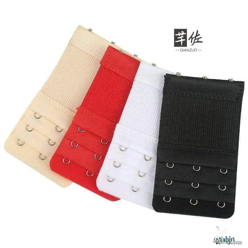 Extended Hook And Eye Bra Closure Three Row Two Row Long Hook Wide Strap Bra Extension Buckle Anti-Slip Wood Cotton Underwear