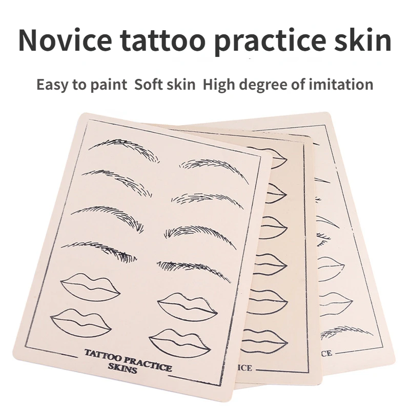 5/10PCS High-quality Food Grade Glue Eyebrow Mouth Eye Tattoo  Practice Leather Embroidery Supplies Novice Practice Beauty Tools