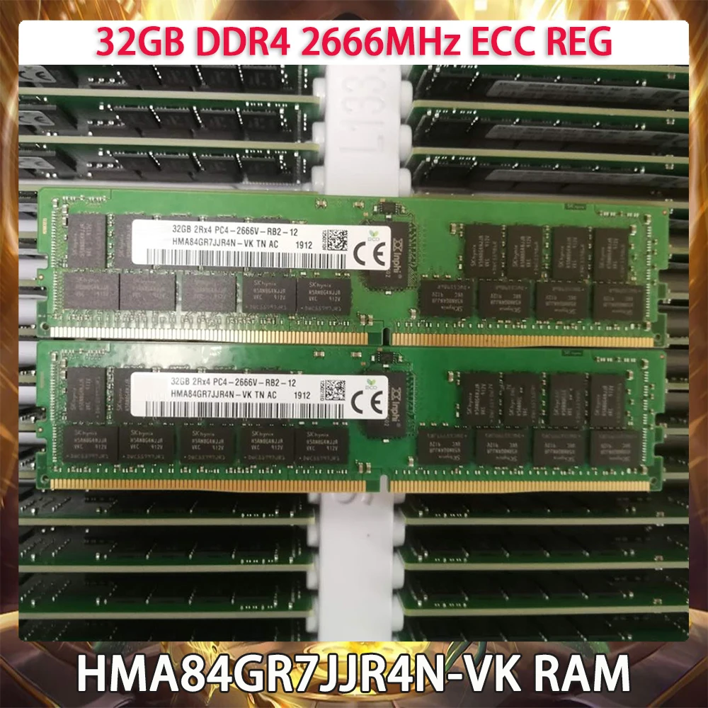 

1 Pcs For SK Hynix HMA84GR7JJR4N-VK 32GB DDR4 2666MHz ECC REG RAM 2RX4 PC4-2666V Memory