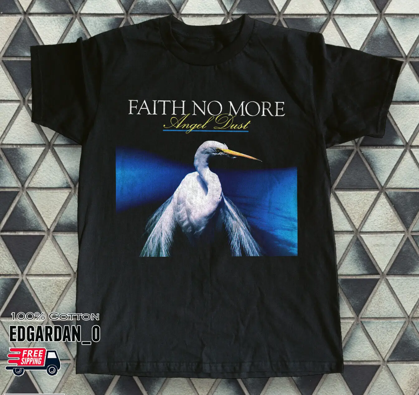 Музыкальная футболка с альбомом с надписью Faith No More Angel Dust