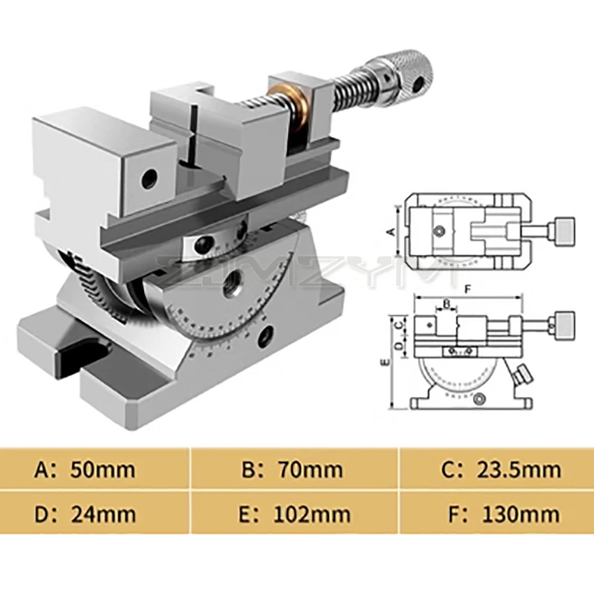 High Precision 2-Inch Universal Grinder Precision Vise Screw Sine Slope Adjustable Angle Screw Tool Precision 0.005mm