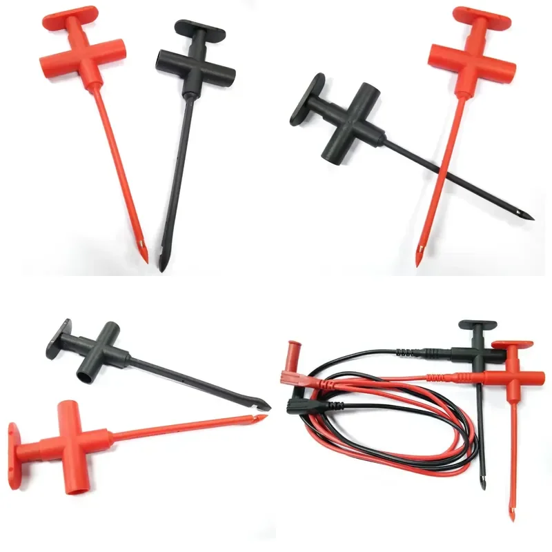 Connect to 4mm Banana Plug Reverse Puncture Probe Wire-Piercing Test Probes Multimeter Test Clips Tool for Measuring